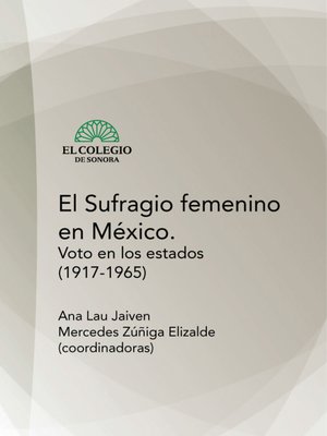 cover image of El sufragio femenino en México